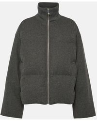 TOTEME - Wool-Blend Flannel Down Jacket - Lyst