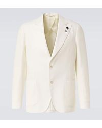 Lardini - Blazer Aus Wolle, Leinen Und Seide - Lyst