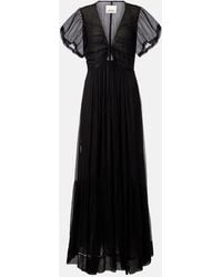 Isabel Marant - Agathe Gathered Silk Maxi Dress - Lyst