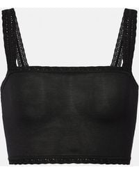 Dolce & Gabbana - Knitted Silk Crop Top - Lyst