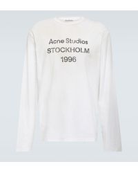 Acne Studios - Logo Distressed Jersey T-Shirt - Lyst