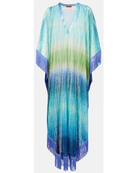 Missoni - Zig Zag Fringed Crochet Lame Kaftan - Lyst