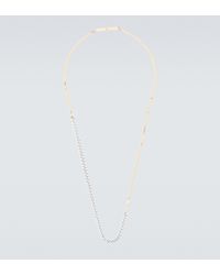 Bottega Veneta Vergoldete Halskette Chains aus Sterlingsilber - Weiß