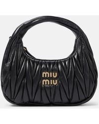 Miu Miu - Tote Wander Mini aus Matelasse-Leder - Lyst