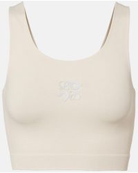 Loewe - X On Ribbed-Knit Sports Bra - Lyst