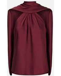 Jonathan Simkhai - Scarlett Caped Satin Top - Lyst