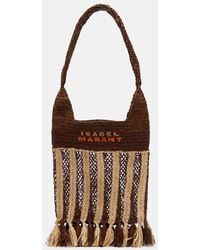 Isabel Marant - Praia Striped Raffia Tote Bag - Lyst