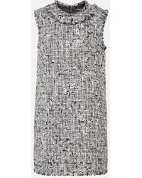 Dolce & Gabbana - Minikleid Aus Boucle - Lyst
