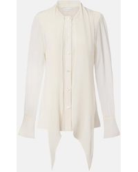 Nina Ricci - Scarf-Detail Silk Blouse - Lyst