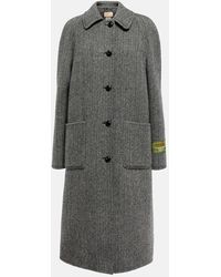 Gucci - Abrigo de lana reversible con GG - Lyst