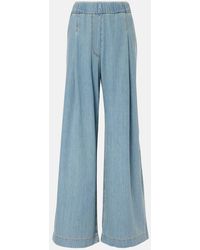 Dries Van Noten - Jeans A Gamba Larga E Vita Alta - Lyst