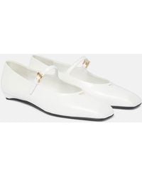 Prada - Mary-Jane-Ballerinas Aus Leder - Lyst