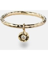 Octavia Elizabeth - Nesting Gem 18kt Gold Stacking Ring With Diamond - Lyst
