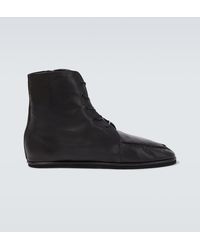 AURALEE - Leather Derby Boots - Lyst