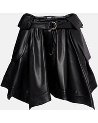 Loewe - Double L Belted Leather Miniskirt - Lyst