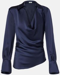 Jonathan Simkhai - Bluse Symone Aus Satin - Lyst