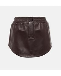 The Attico - Leather Miniskirt - Lyst