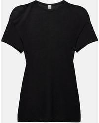 TOTEME - Knitted Silk T-Shirt - Lyst