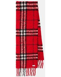 Burberry - Check Alpaca And Wool Boucle Scarf - Lyst