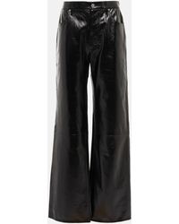 Citizens of Humanity - Pantalon ample Paloma a taille haute en cuir - Lyst