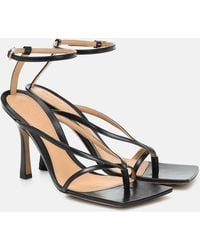 Bottega Veneta - Stretch Leather Heeled Sandals - Lyst