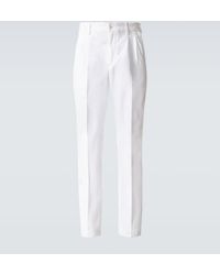 dunhill - Cotton And Cashmere Straight Pants - Lyst