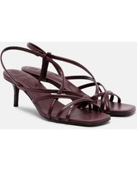 Brunello Cucinelli - Monili Leather Slingback Sandals - Lyst