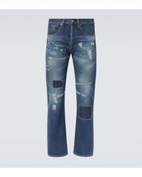 Junya Watanabe - Distressed Cotton Straight-Leg Jeans - Lyst