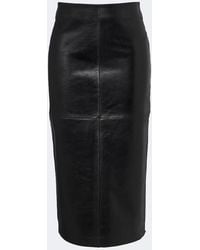 Sportmax - Leather Pencil Skirt - Lyst