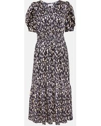 Velvet - Lyuda Printed Midi Dress - Lyst