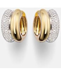 Yvonne Léon - Ohrringe Aus 9Kt Weiss- Und Gelbgold (375/1000) Mit Diamanten - Lyst