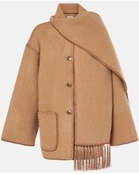 TOTEME - Embroidered Wool-Blend Scarf Jacket - Lyst