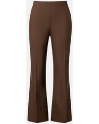 KHAITE - Walter Cropped Virgin Wool Flared Pants - Lyst