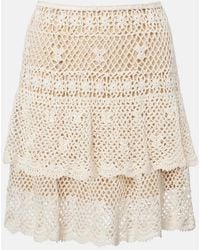 Anna Kosturova - Florence Crochet Cotton Miniskirt - Lyst