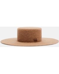 Ruslan Baginskiy - Monogram Wool-Blend Felt Canotier Hat - Lyst