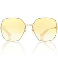 Gucci Oversize-Sonnenbrille - Natur