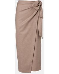 Max Mara - Bingo Cashmere-Blend Wrap Skirt - Lyst