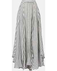 Ralph Lauren - Shamus Striped Linen Maxi Skirt - Lyst