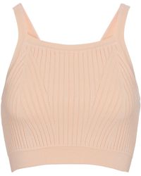 Live The Process Ribbed-knit Crop Top - Natural