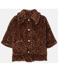 Max Mara - Leopard-Printed Alpaca, Wool, And Silk Cape - Lyst