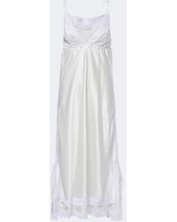 Magda Butrym - Lace-Trimmed Silk Satin Slip Dress - Lyst