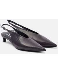 Jil Sander - Leather Slingback Pumps - Lyst