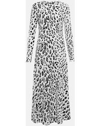 Polo Ralph Lauren - Leopard-print Wool-blend Maxi Dress - Lyst