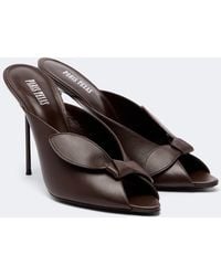 Paris Texas - Lidia Bow-Detail Leather Mules - Lyst