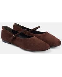 Tory Burch - Suede Mary Jane Flats - Lyst