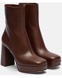 Gianvito Rossi - Bottines A Plateforme Daisen 95 En Cuir - Lyst