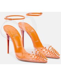 Christian Louboutin - Spikoo 100 Pvc And Leather Pumps - Lyst