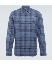 Ralph Lauren Purple Label - Checked Cotton Twill Shirt - Lyst