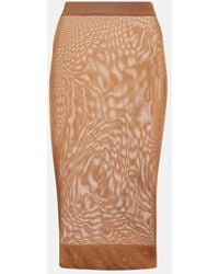 Saint Laurent - Gonna Midi - Lyst