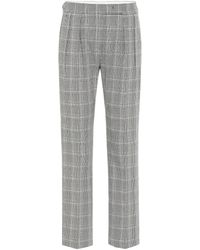 Max Mara Fibra High-rise Straight Trousers - Grey